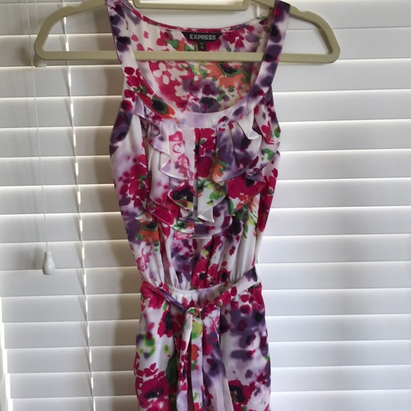 Floral Ruffle Dress by Express - Picture 2 of 3